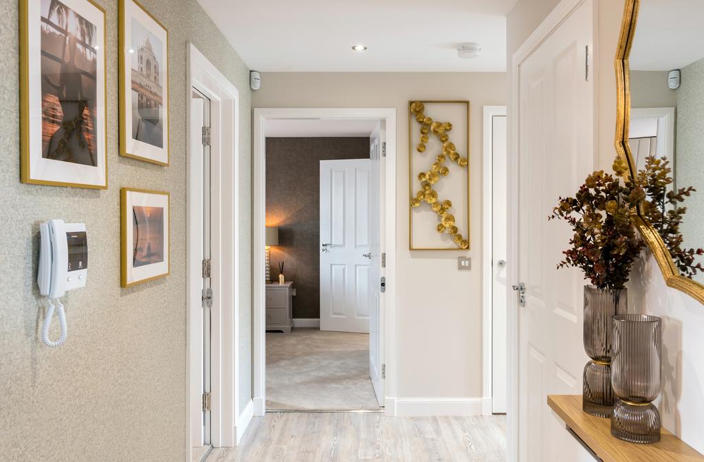 Hallway in three bedroom apartment