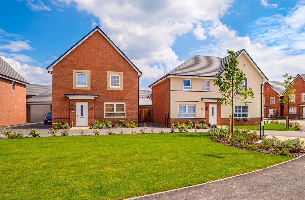 Exterior view of  homes at Dunstall Park, Tamworth