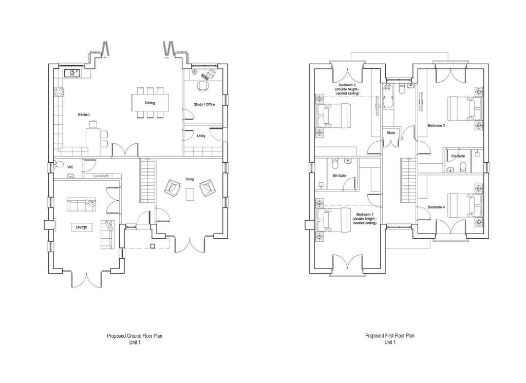 1523 PL1200   Unit 1 Proposed Floor Plans cropped.