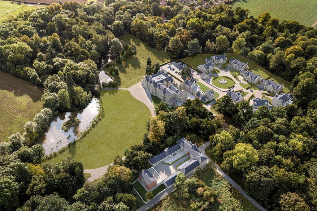 Aerial View Of Firbeck Hall Estate