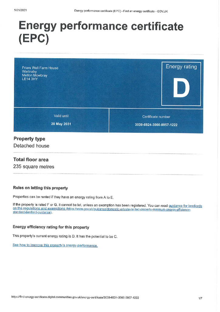 EPC Certificate
