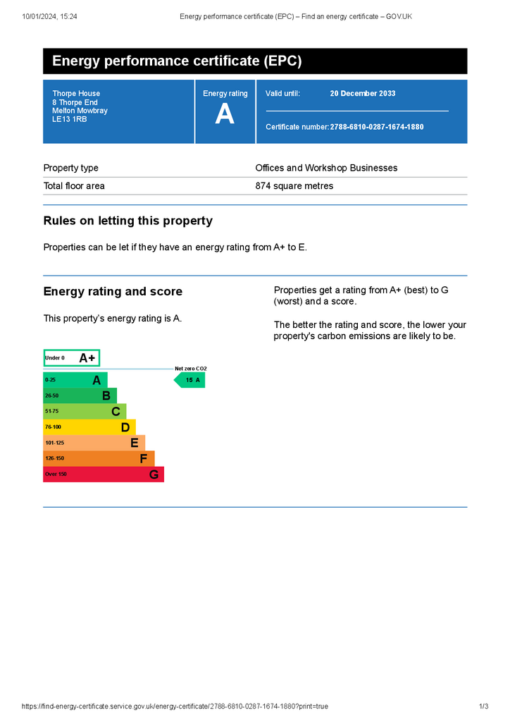 EPC Certificate