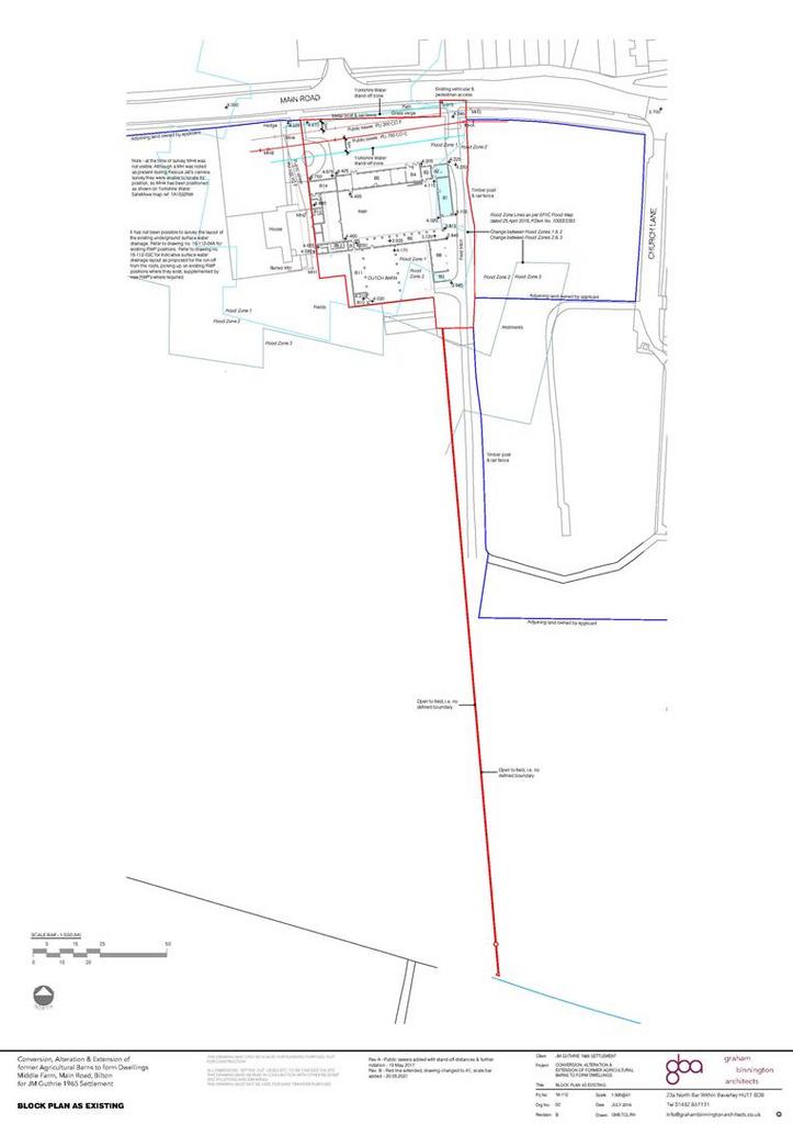 Middle Farm Main Road Bilton   DRG02 B   Block Plan