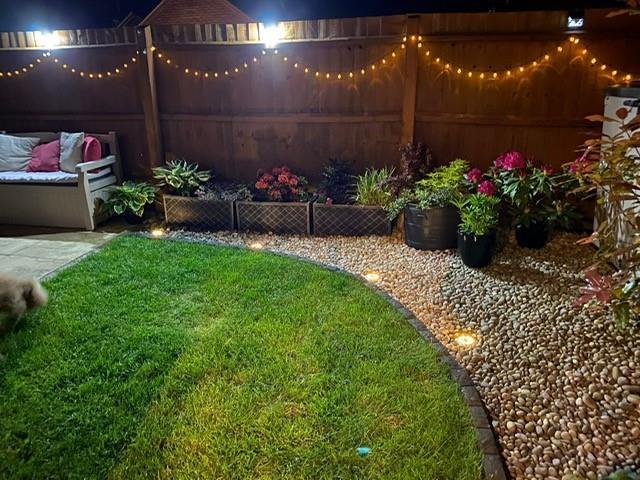 Garden nightime lighting