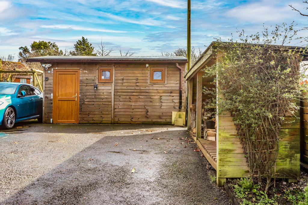 Detached timber workshop