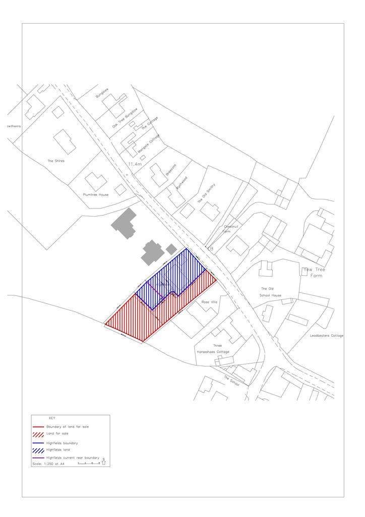 Dimensioned Plan   plot and additional land