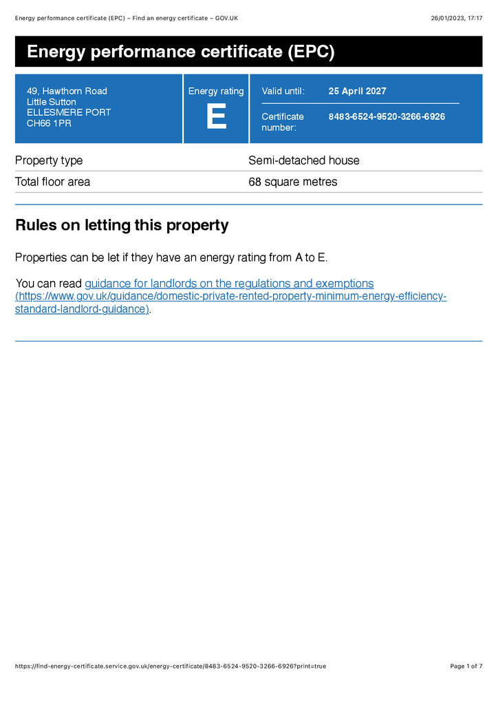 EPC Certificate
