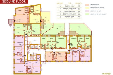 1 bedroom apartment for sale, Crosspoint House - Ground Floor, 28 Stafford Road, Wallington