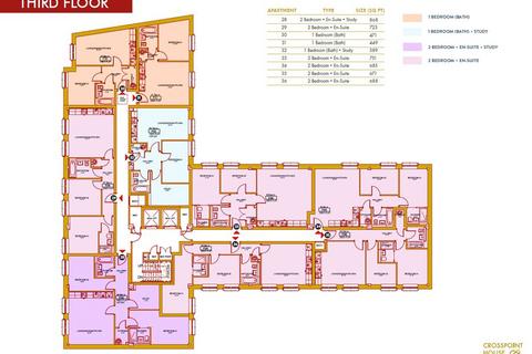 1 bedroom apartment for sale, Crosspoint House - Third Floor, 28 Stafford Road, Wallington