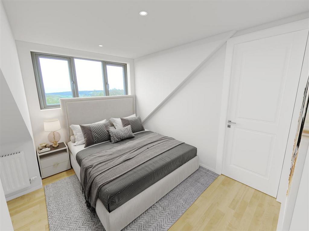 Virtual staged image 2nd floor bedroom/office