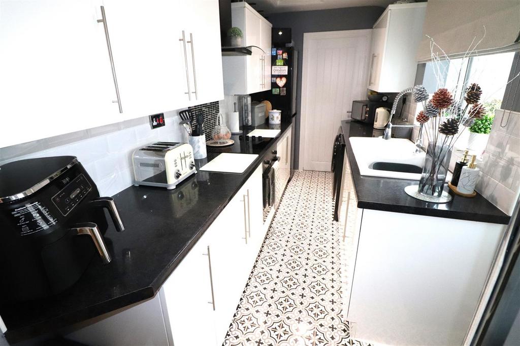 Galley style kitchen