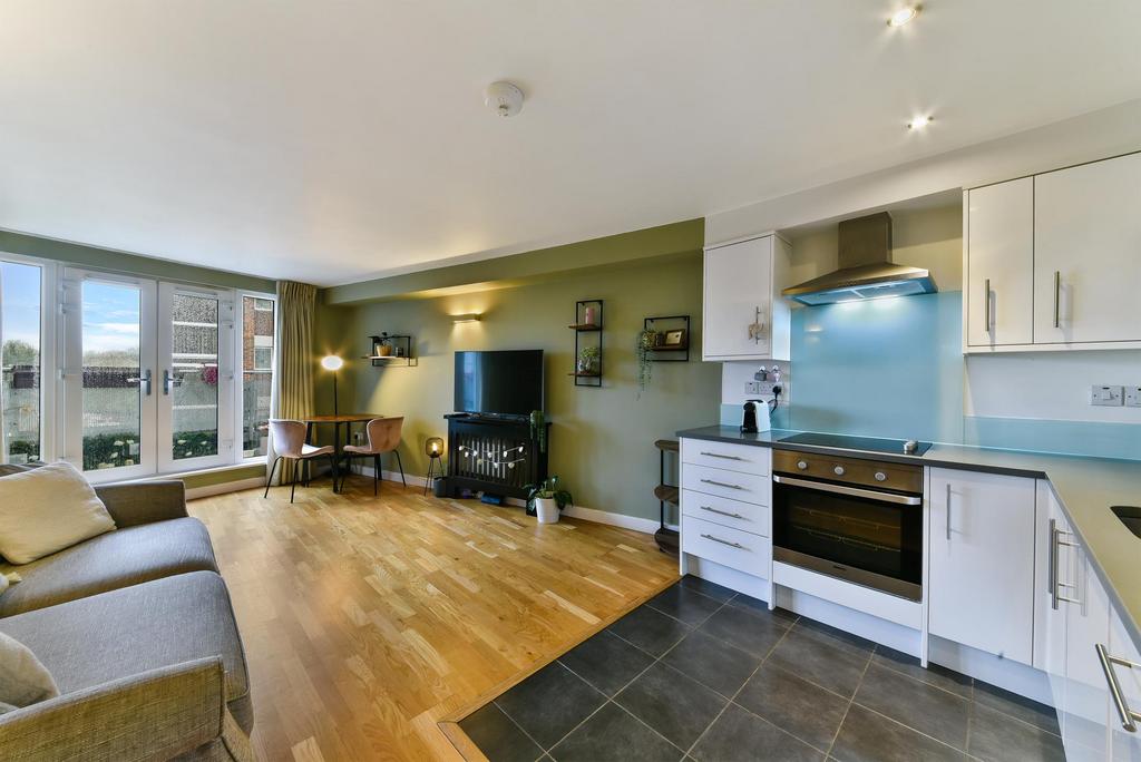 Open-plan living area, open plan living