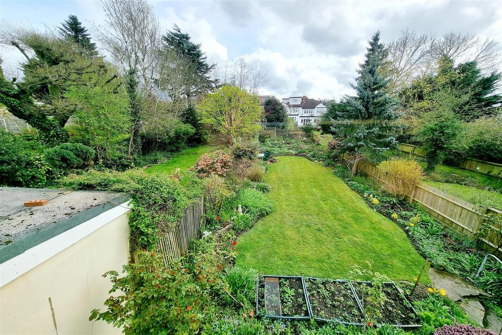 View from rear bedrooms over garden: