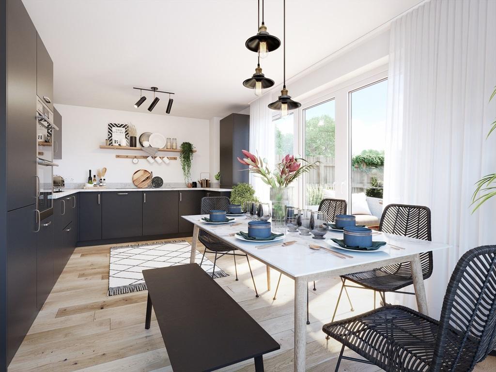 The open plan kitchen/diner is a perfect space...