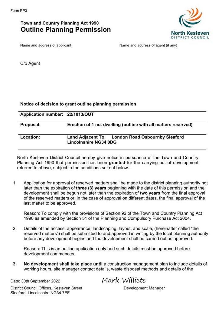Planning Decision