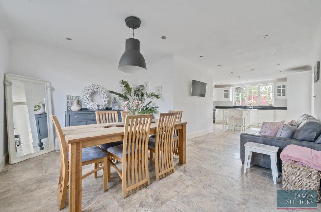 Open plan living dining kitchen