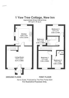 3 bedroom property to rent, 1 Yew Tree Cottage, Jerusalem Lane, New Inn, Pontypool, NP4 0TT