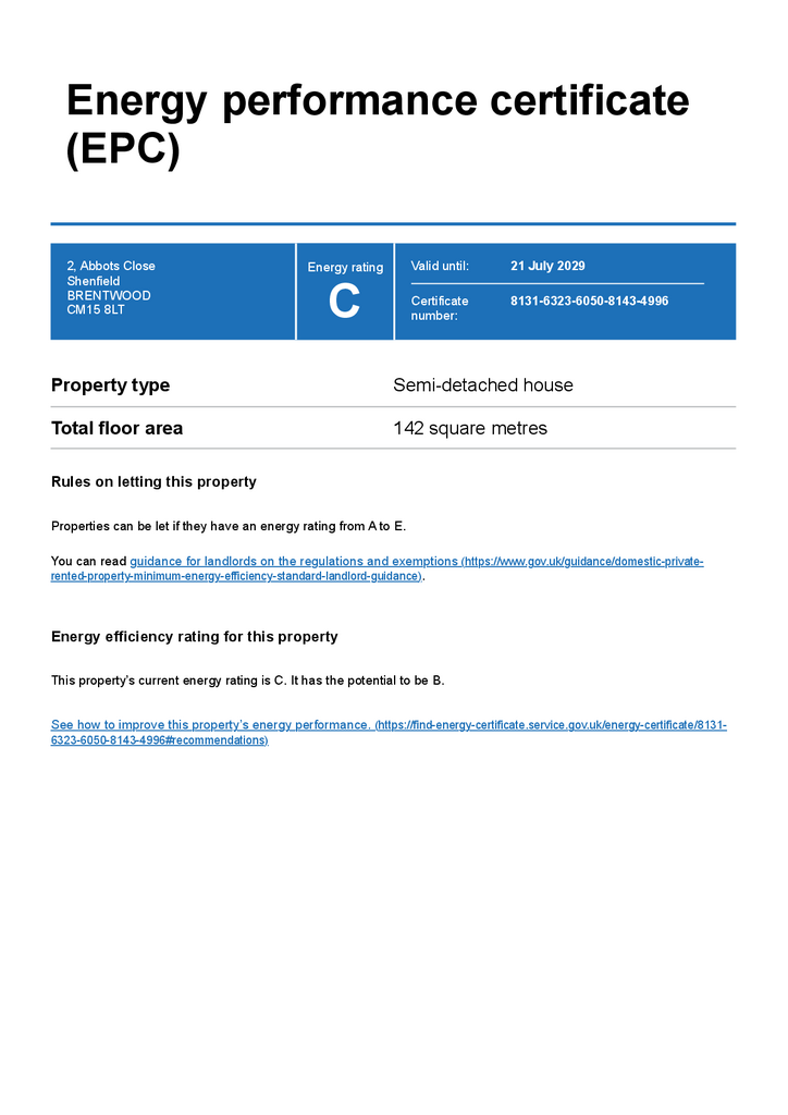 EPC Certificate