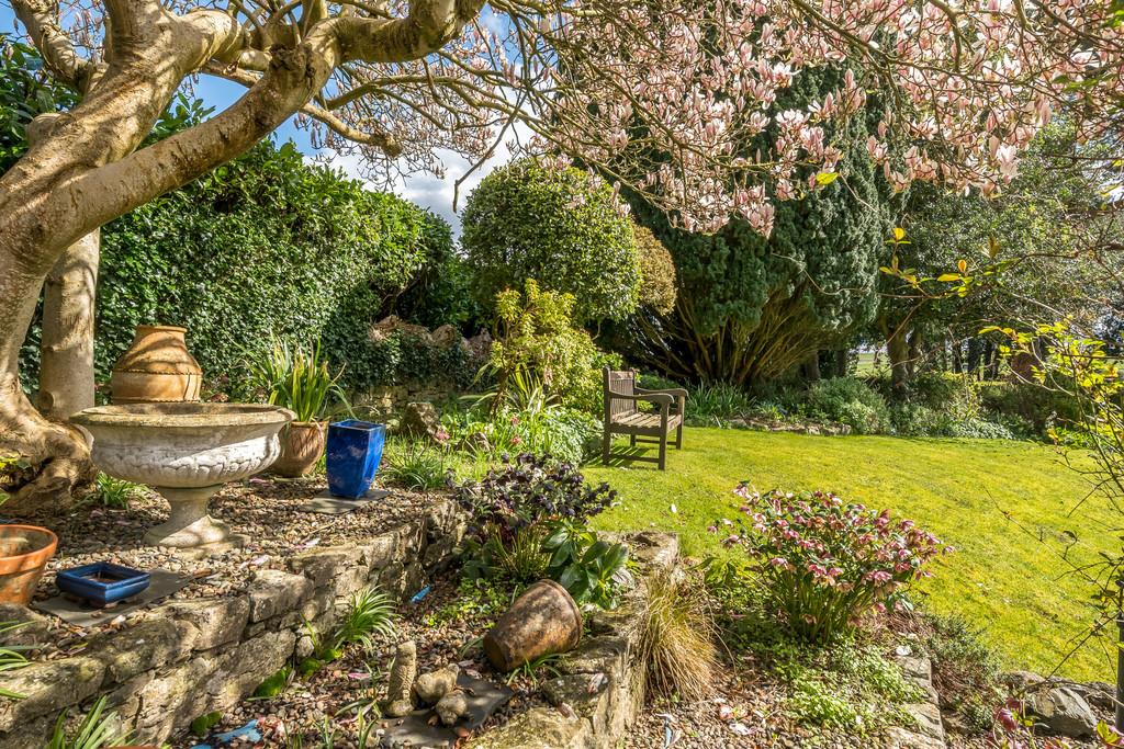 View from private patio to communal garden