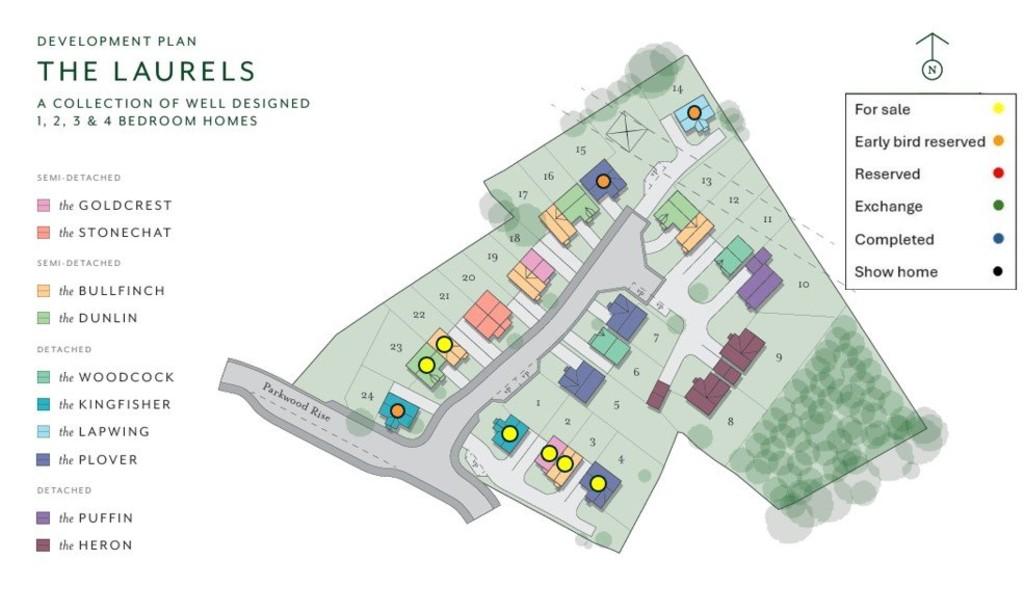 The Laurels Site map with colours