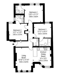 3 bedroom apartment to rent, Hamlet Gardens, King Street, W6