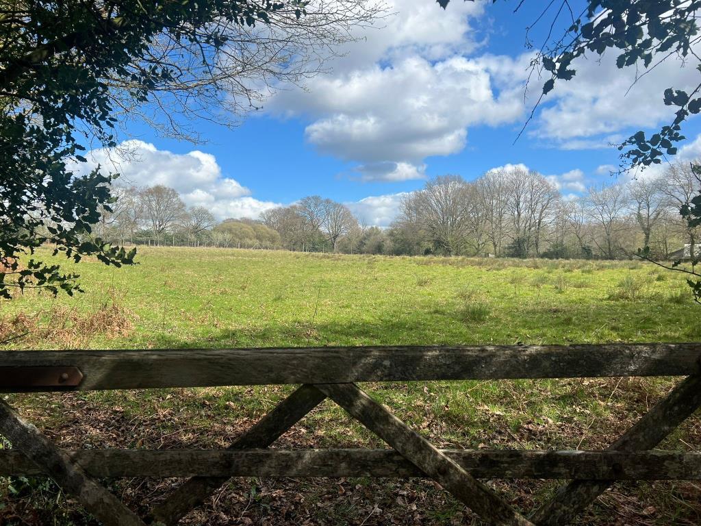 View of land from the gated access