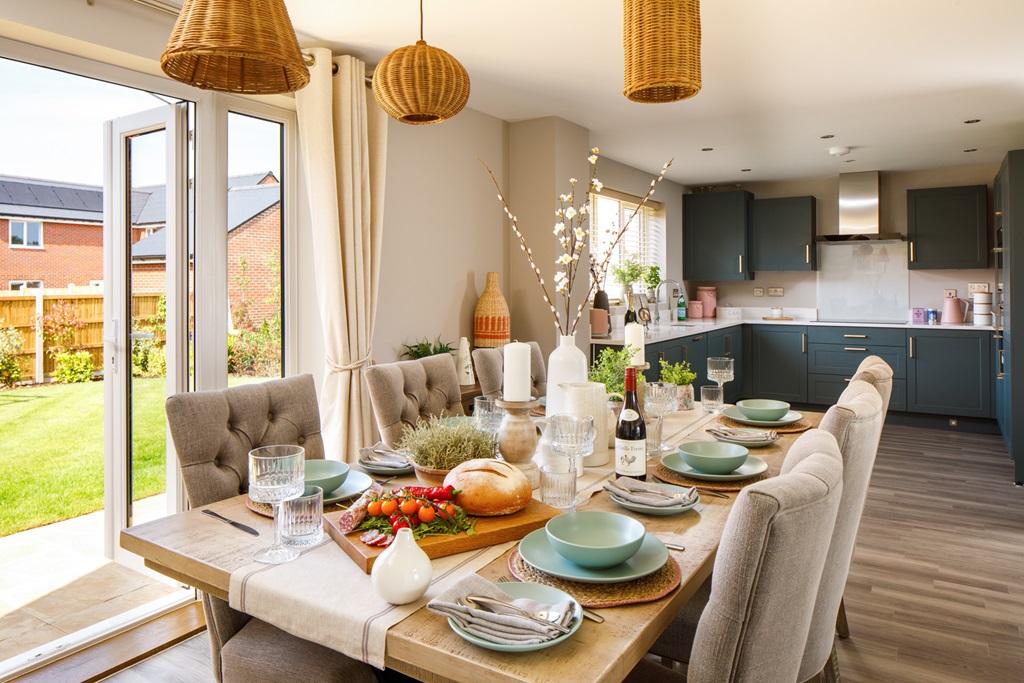 Entertain guests in the spacious kitchen dining...