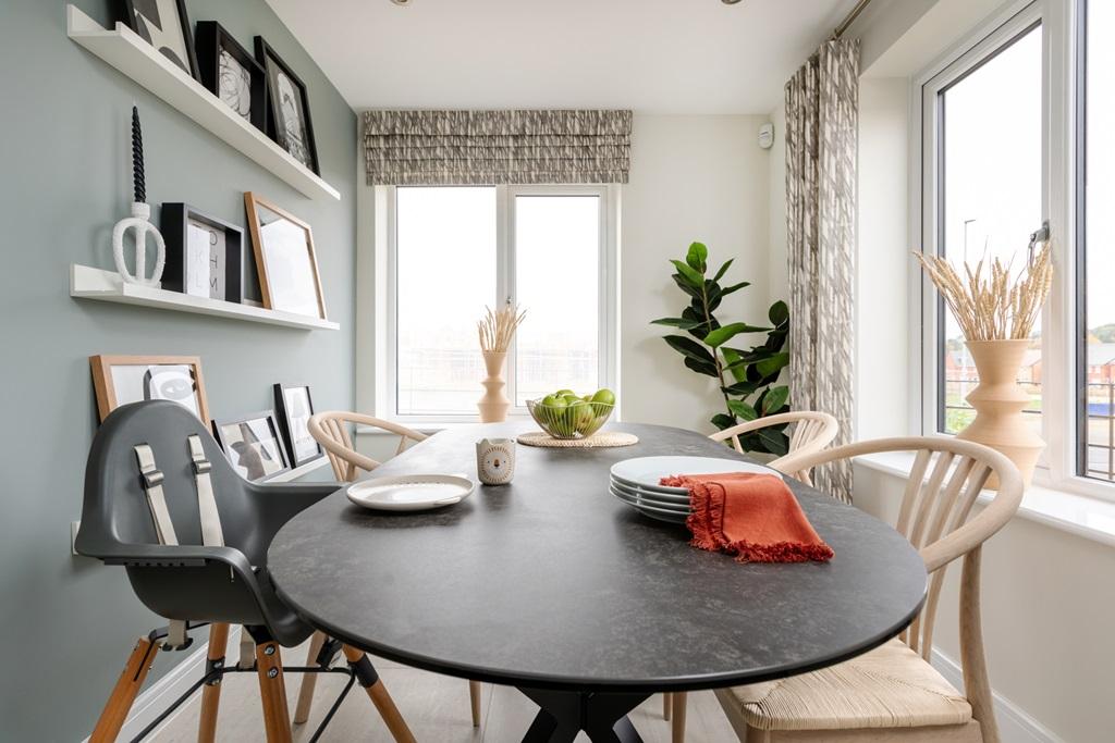 Light and bright dining area