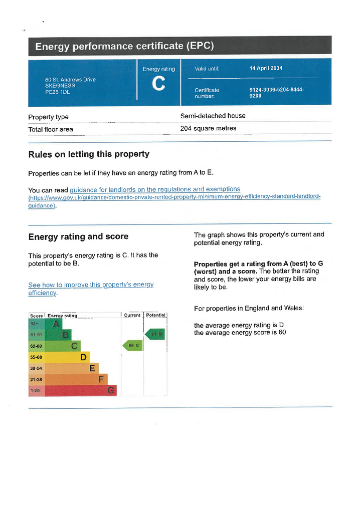 EPC Certificate