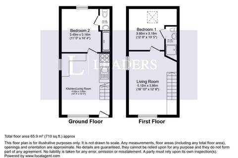 2 bedroom end of terrace house to rent, Church End