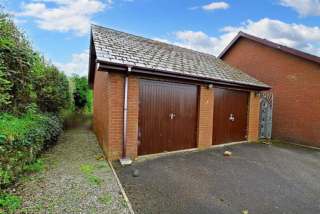 Detached double garage