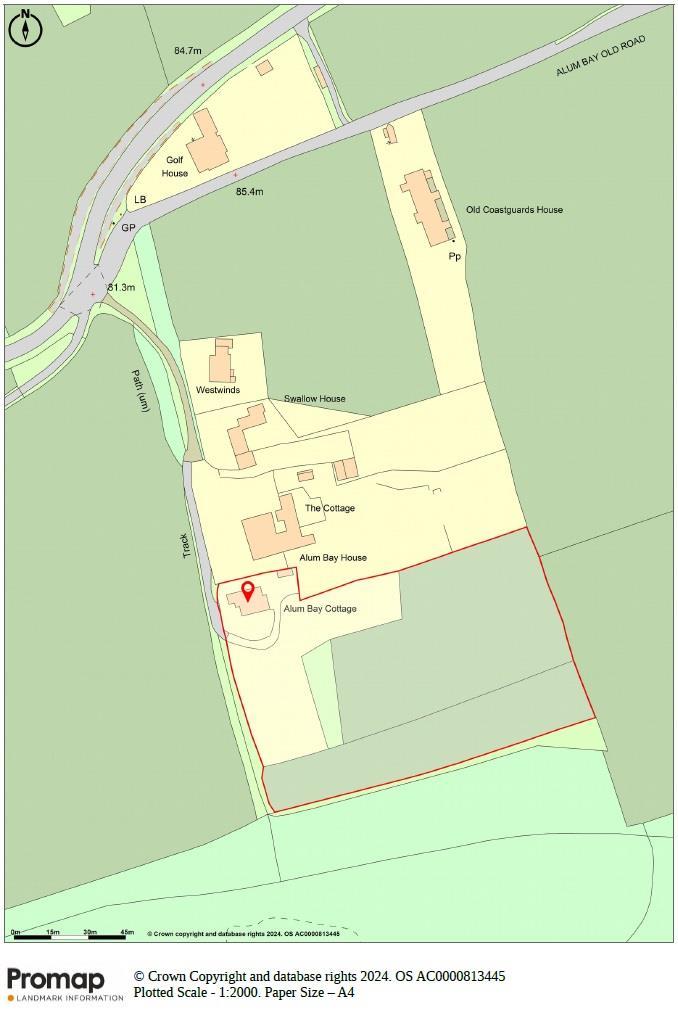 Alum Bay Cottage Map