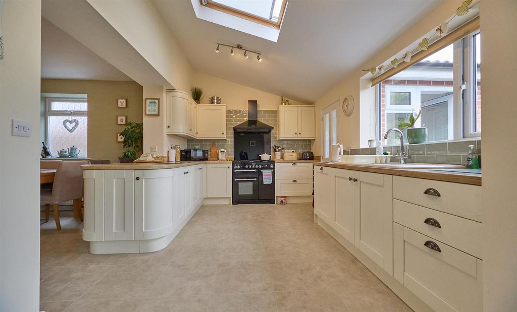 Extended living dining kitchen to rear