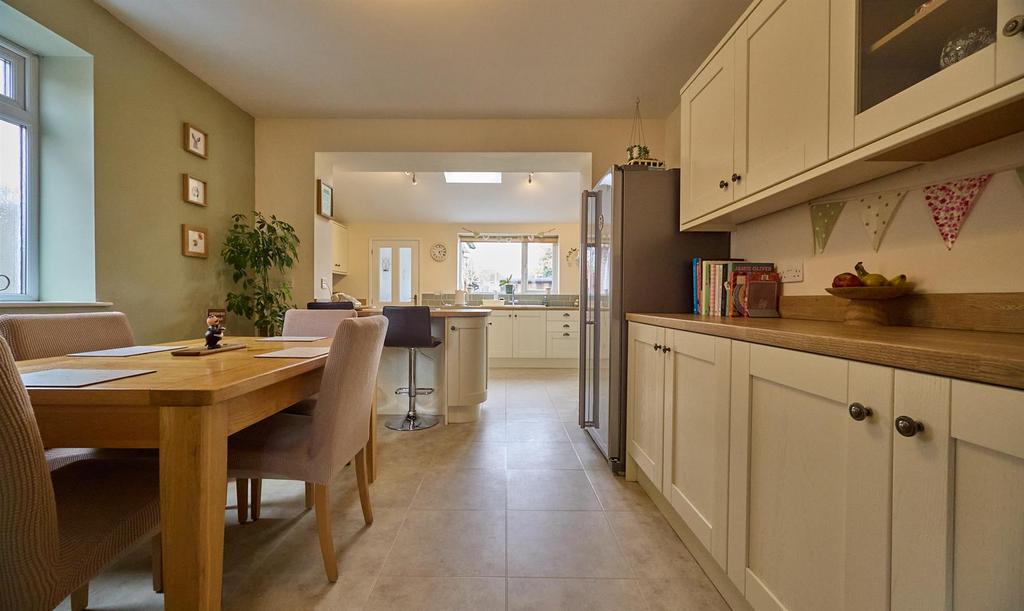 Extended living dining kitchen to rear