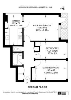 2 bedroom flat for sale, 7 Lyndhurst House, Ellisfield Drive, London, SW15 4DR