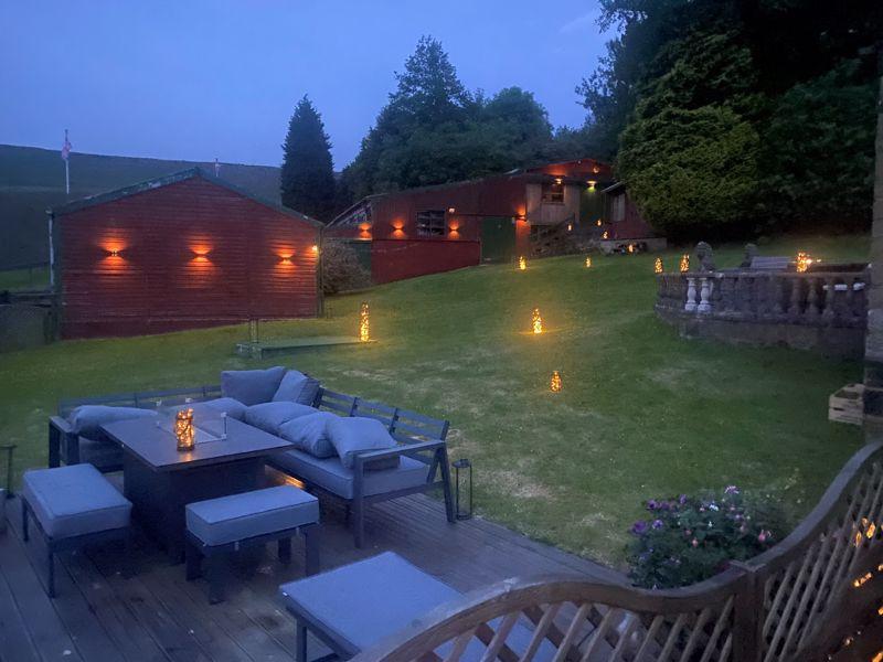 Garden at dusk