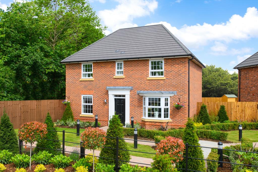 External view of Bradgate style home with bay...