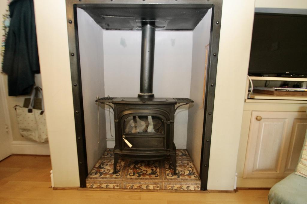 Dining room fireplace