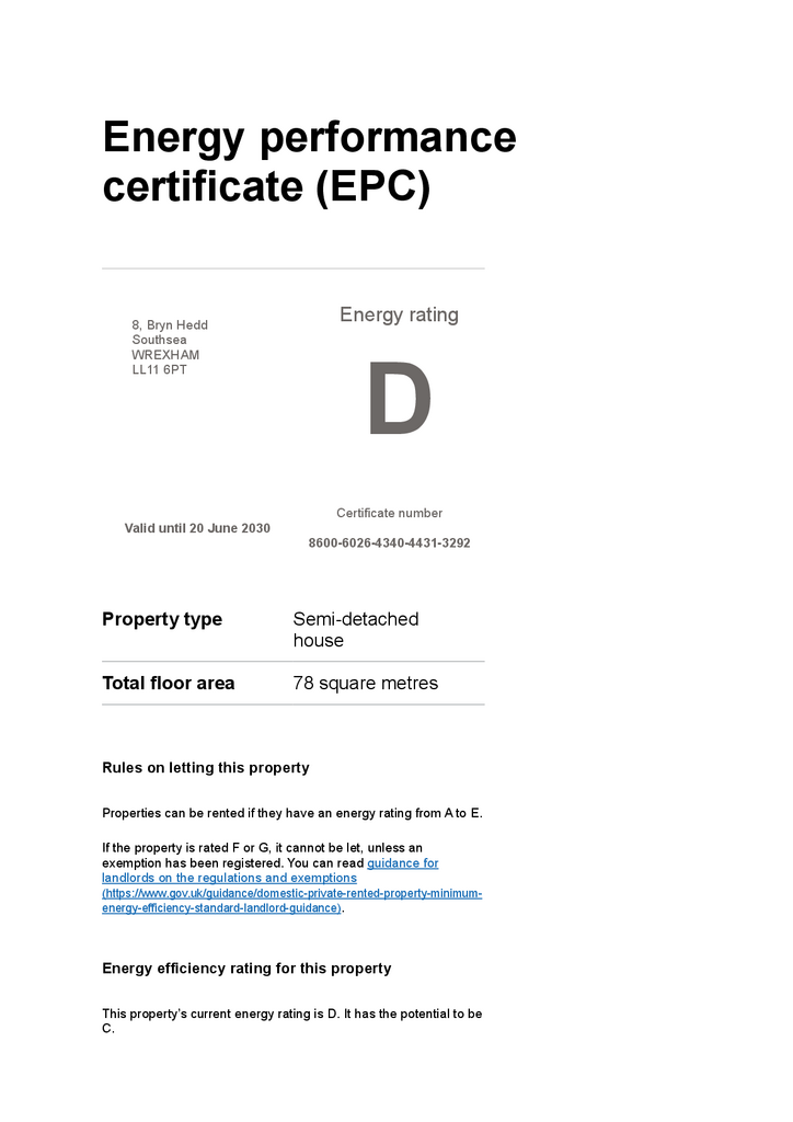 EPC Certificate