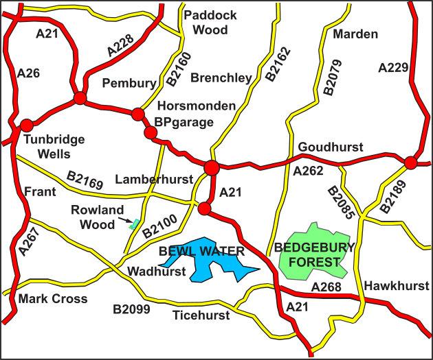 Rowland Wood Location Map