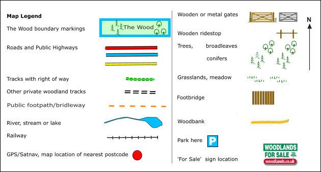 Rowland Wood Wood Map Legend