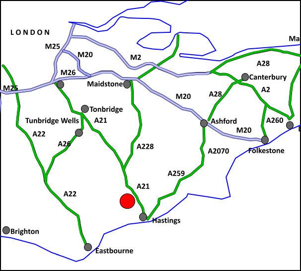 Darwell Down Wood Location Map