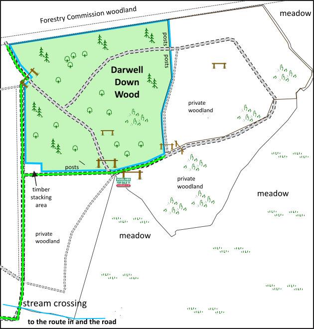 Darwell Down Wood Map