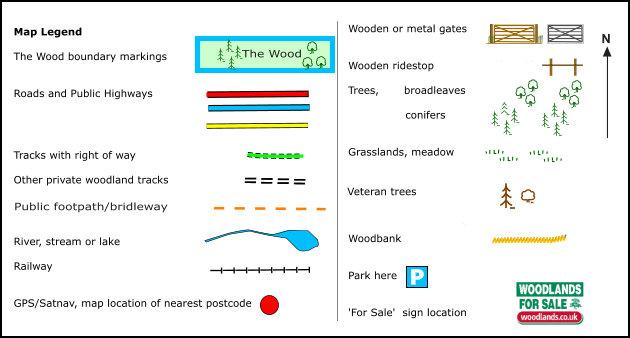 Darwell Down Wood Map Legend