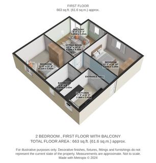 2 bedroom flat to rent, Flat 6, Howsell Road, Malvern Link