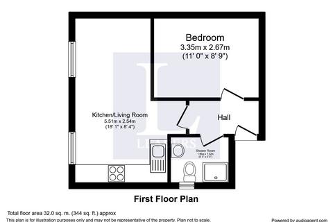 1 bedroom apartment to rent, Bolton Road