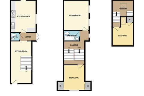 2 bedroom terraced house for sale, Horseshoe Crescent, Shoebury Garrison, Shoeburyness, Essex, SS3