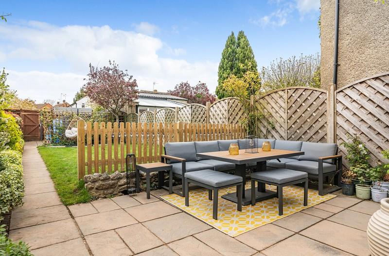 Terrace overlooking rear garden
