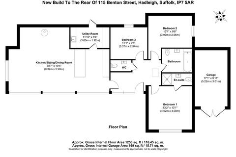 3 bedroom detached bungalow for sale, New build behind 115 Benton Street, Hadleigh