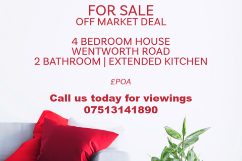4 bedroom terraced house for sale, Wentworth Road, Southall UB2